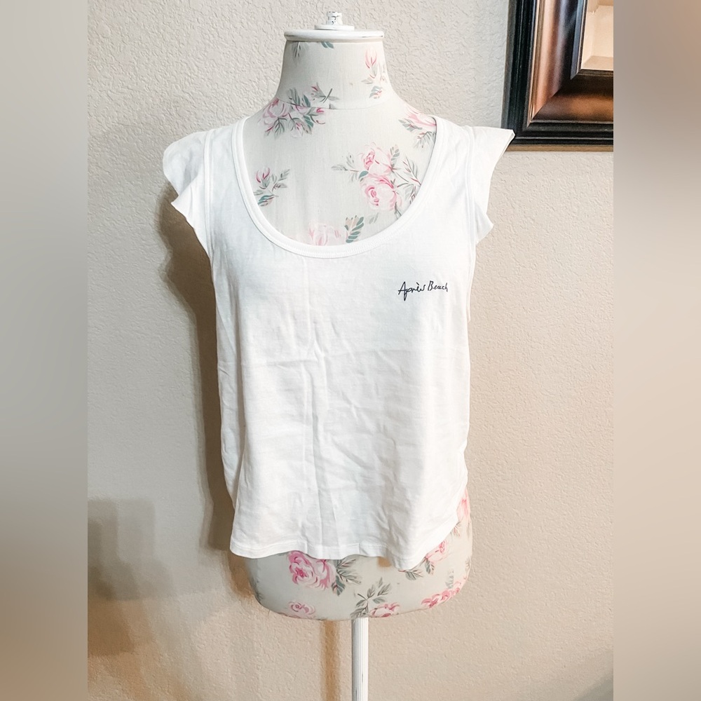 Tavik White Cap Sleeve Crop Tank Top